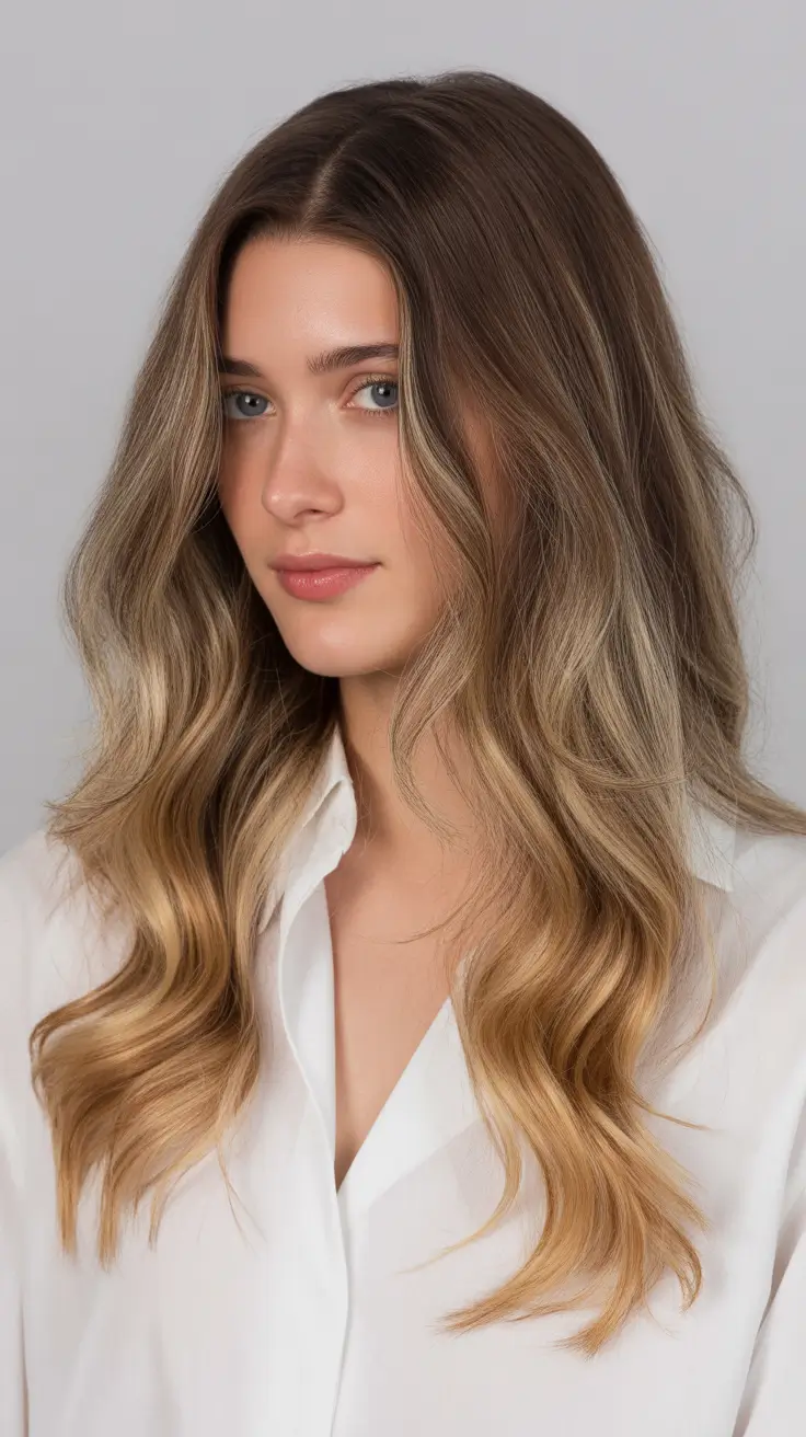 elegant spring honey blonde hair color trends 2026 Dimensional Honey Melt for Modern Brunette Transitions
