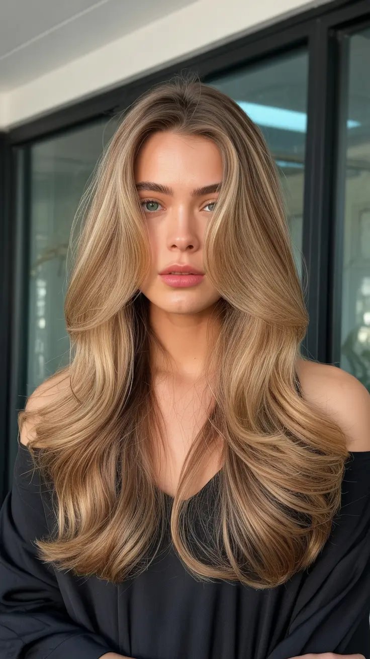 elegant spring honey blonde hair color trends 2026 Deep Honey Luxe with Soft Brunette Undertones