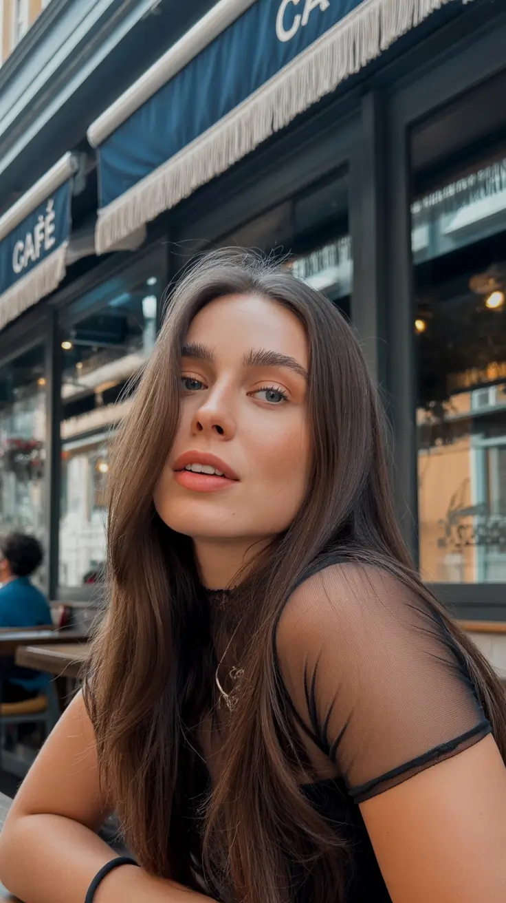 May Hair Color Ideas 2026 Classic Neutral Brunette with Effortless Length