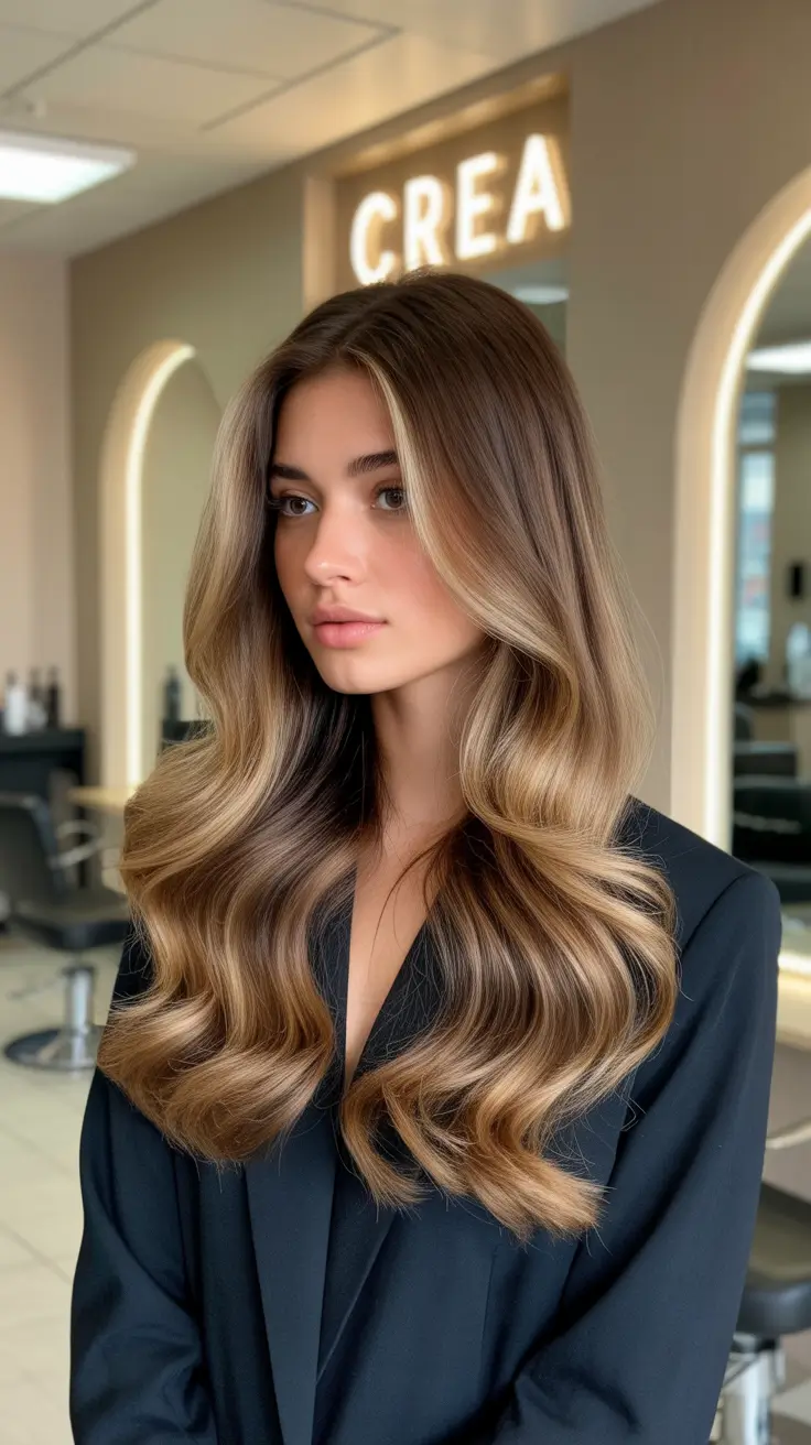 neutral spring hair color ideas 2026 to look younger Neutral Milk Tea Brunette With Luminous Highlights
