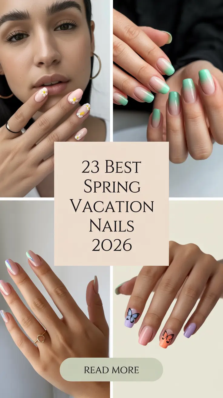 Best Spring Vacation Nails 2026: Bright Beach Ideas for Cute Almond, Square & Short Designs