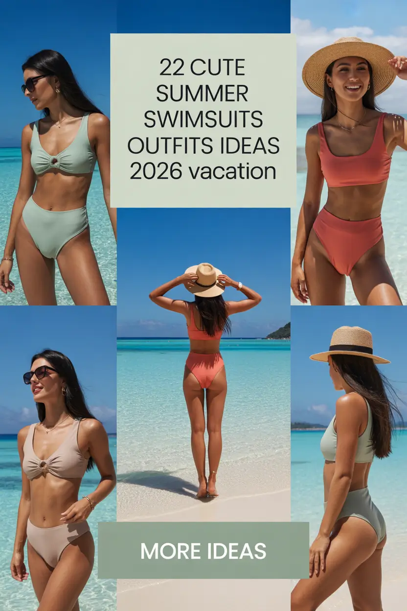 Cute Summer Swimsuits Outfits Ideas 2026 Vacation - Aesthetic Beach Bikini Inspo for Women