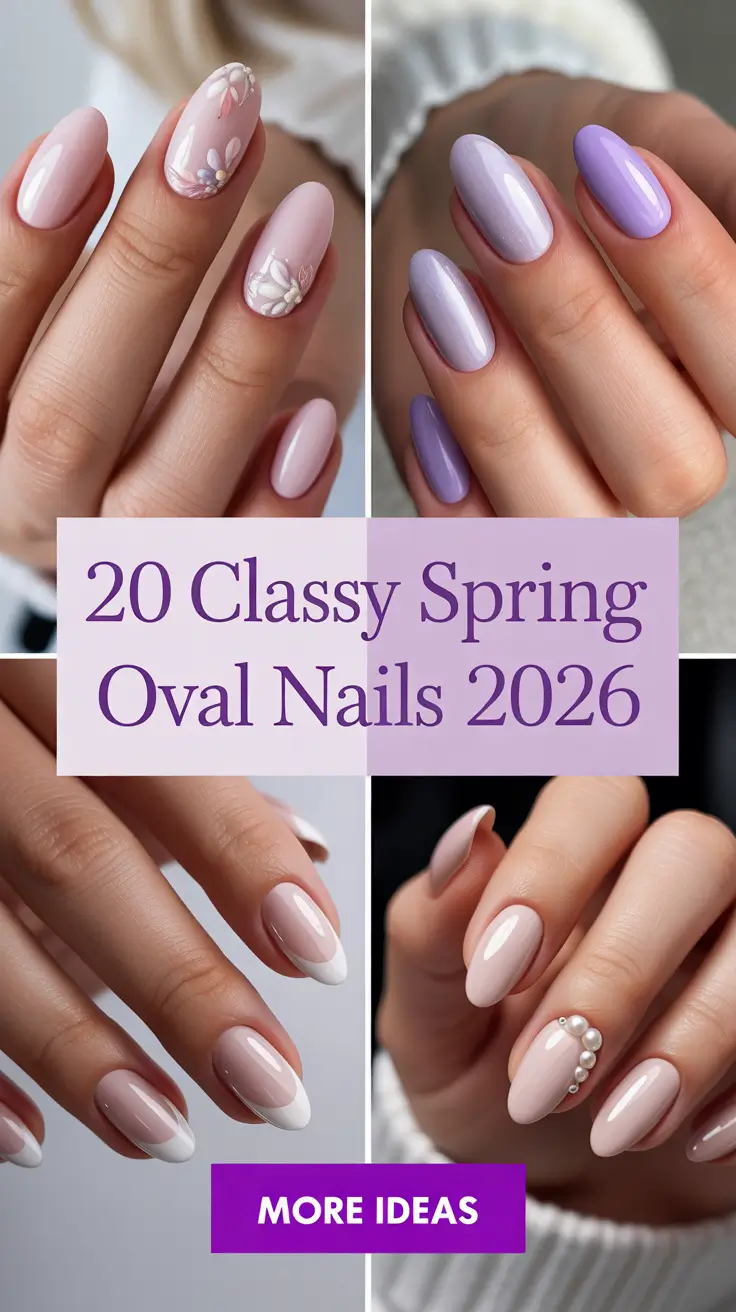 Classy Spring Oval Nails 2026 – Trendy Designs, Colors and Elegant Ideas