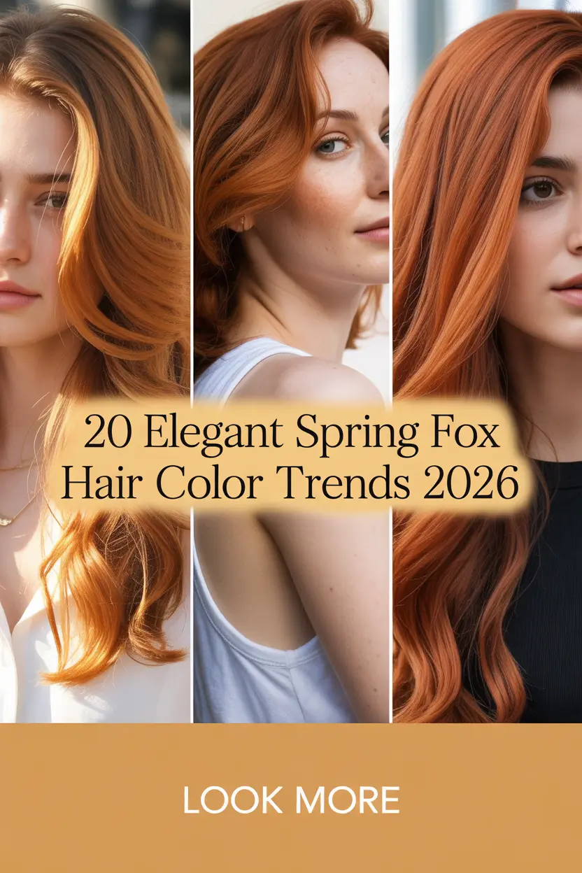 Elegant Spring Fox Hair Color Trends 2026: Fiery Copper Ideas for Brunette, Bob, and Curly Styles