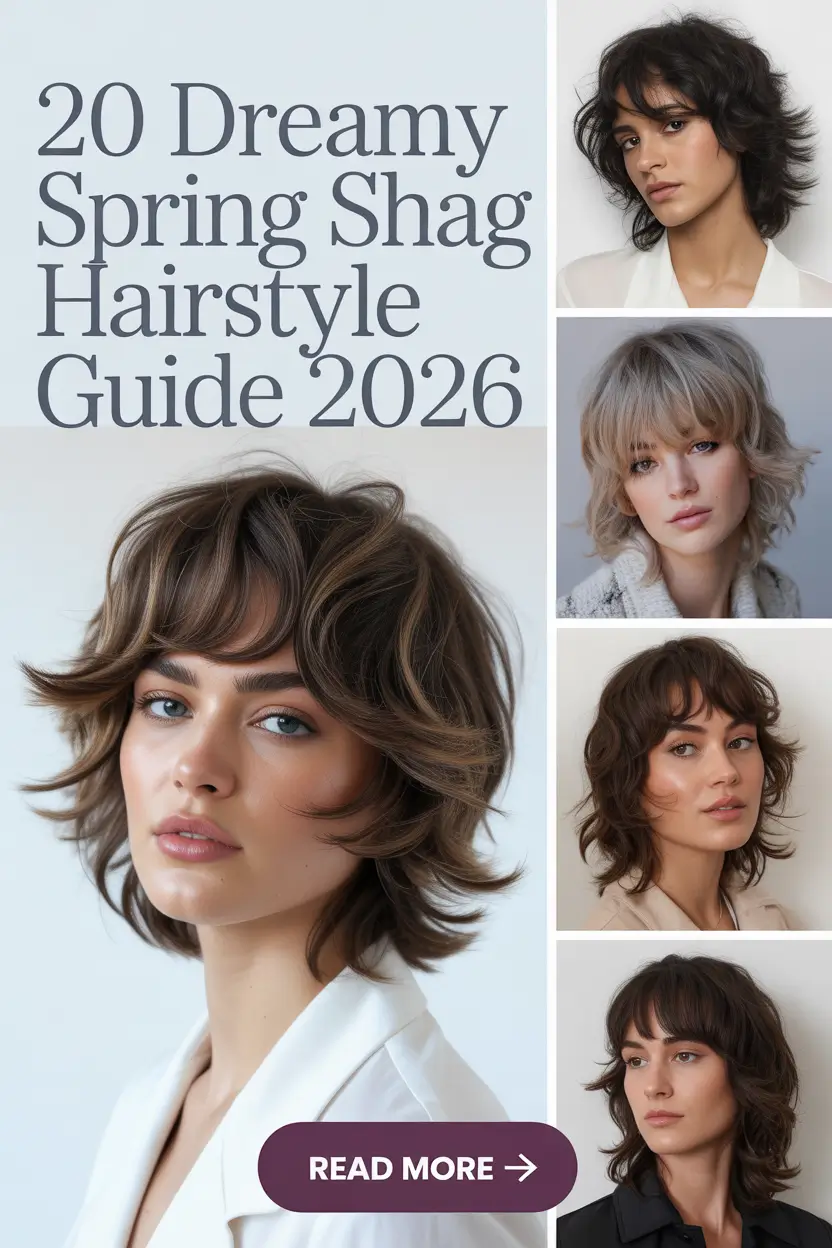 Dreamy Spring Shag Hairstyle Guide 2026 - Short, Medium and Long Layered Ideas for Every Woman