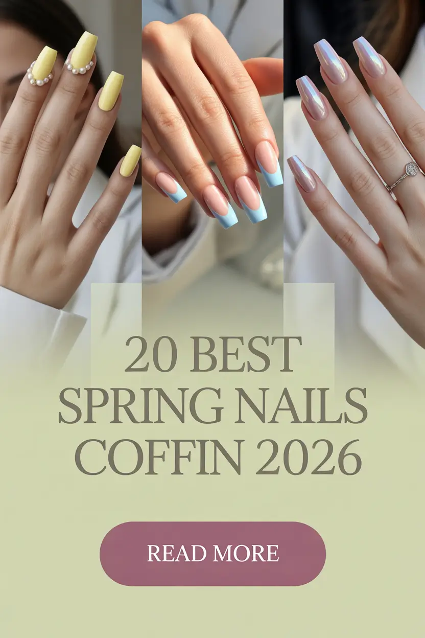 Best Spring Nails Coffin 2026: Pretty Pink, Pastel & French Tip Designs