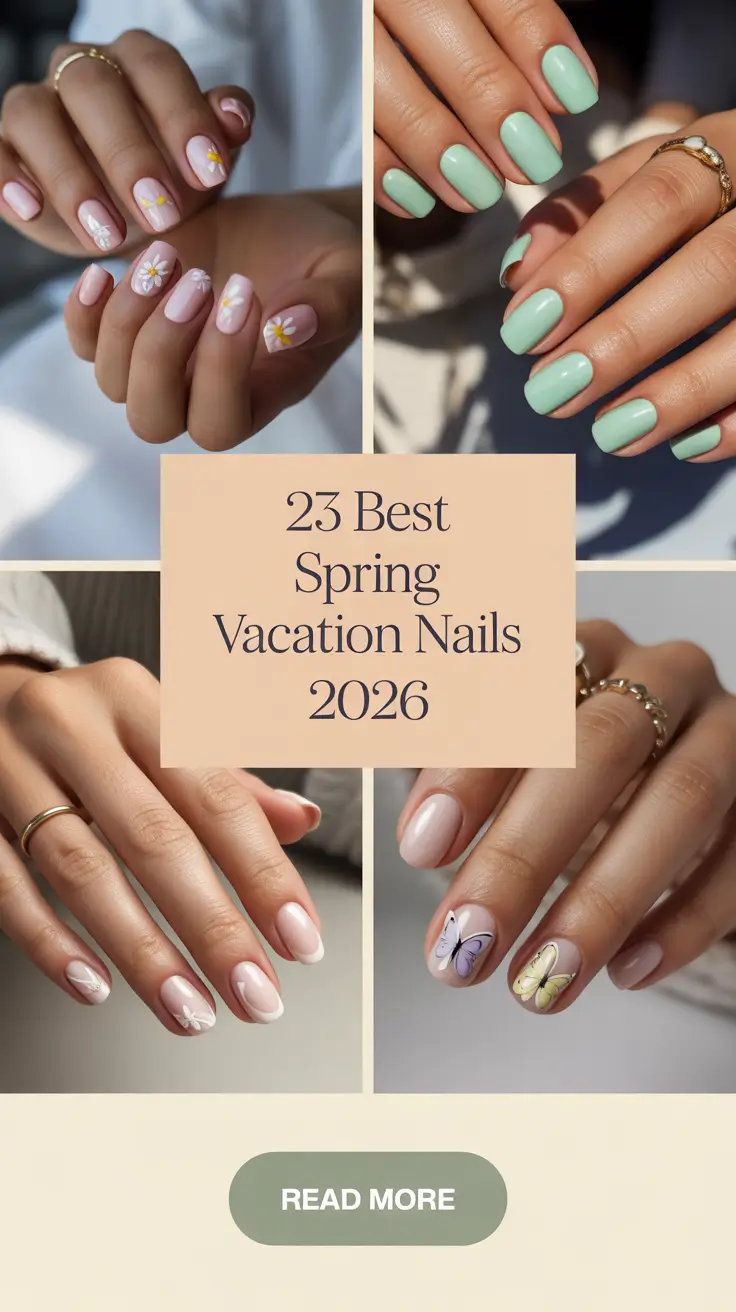 Best Spring Vacation Nails 2026: Bright Beach Ideas for Cute Almond, Square & Short Designs
