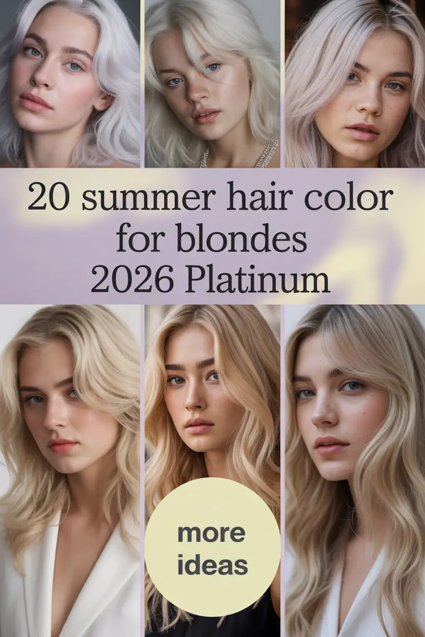Summer Hair Color for Blondes 2026 Platinum - Soft, Modern Looks You’ll Want to Try