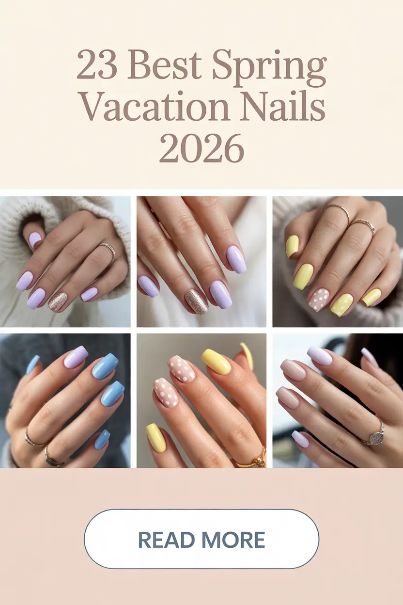 Best Spring Vacation Nails 2026: Bright Beach Ideas for Cute Almond, Square & Short Designs