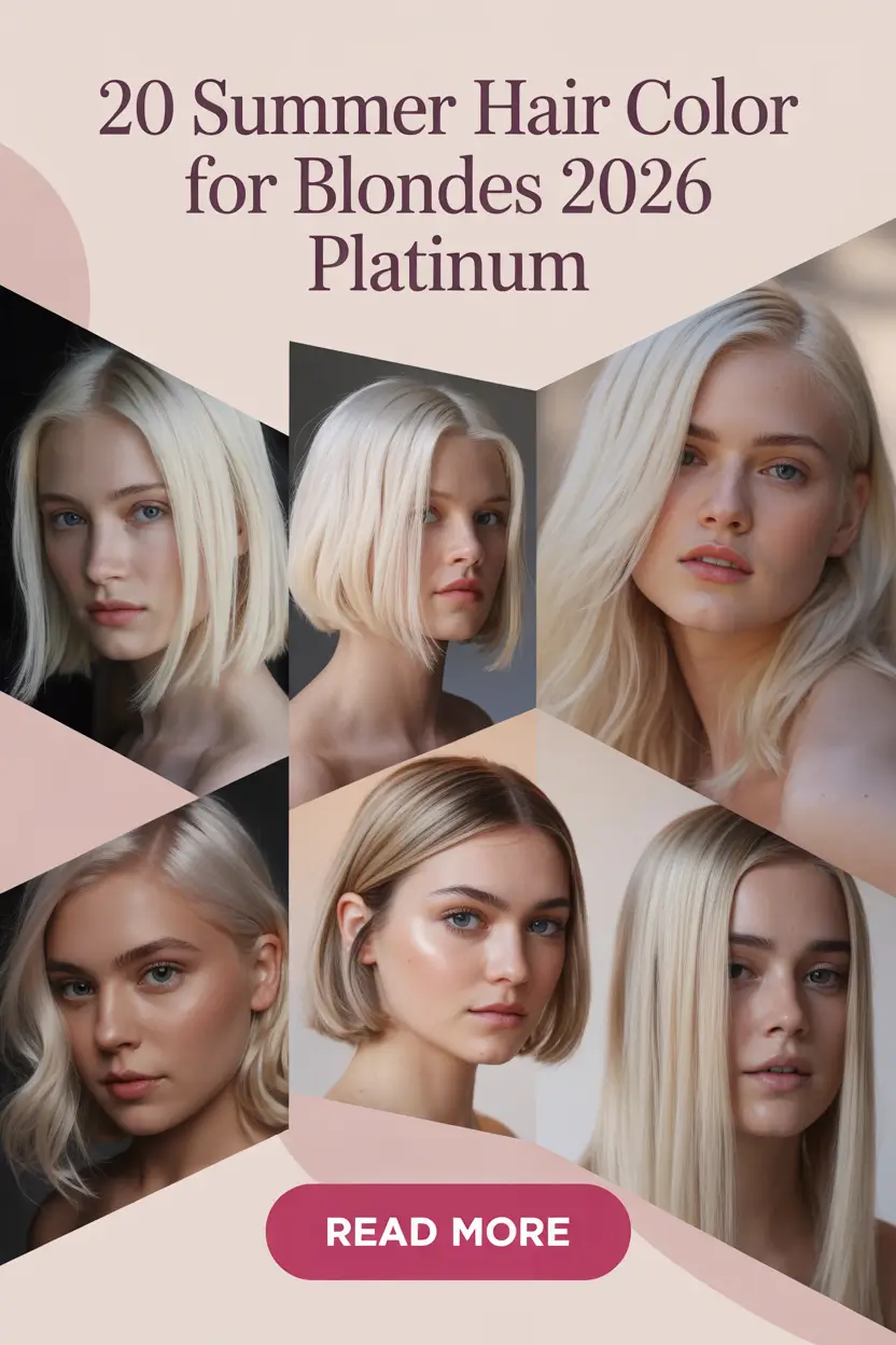 Summer Hair Color for Blondes 2026 Platinum - Soft, Modern Looks You’ll Want to Try