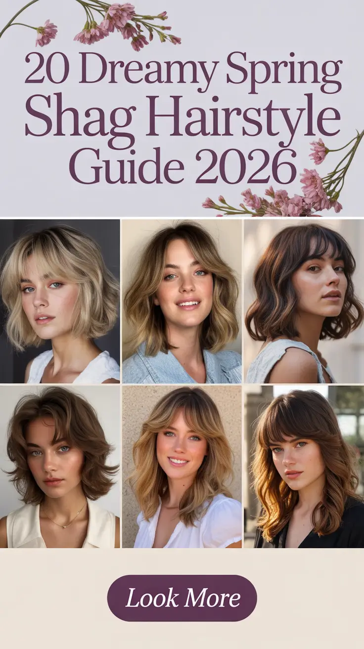 Dreamy Spring Shag Hairstyle Guide 2026 - Short, Medium and Long Layered Ideas for Every Woman