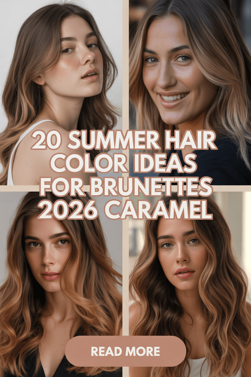 Summer Hair Color Ideas for Brunettes 2026 Caramel That Look Soft, Pretty and Perfect