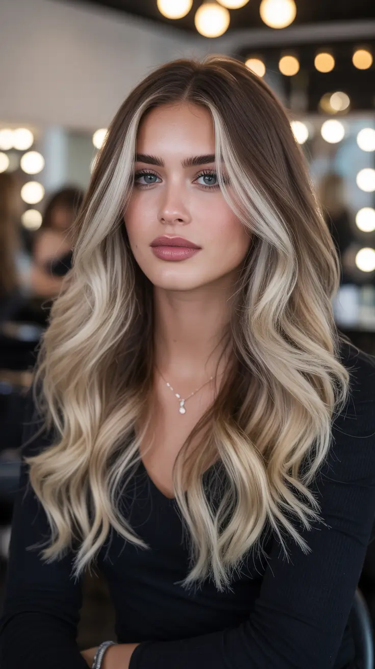 soft spring ombre hair color 2026 Soft Platinum Ombre with Luxurious Volume