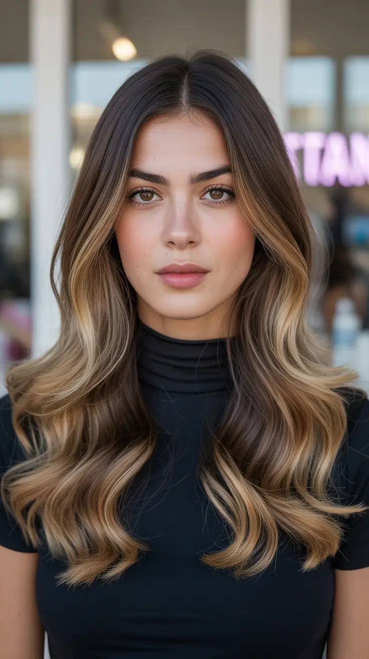 soft spring ombre hair color 2026 Warm Honey Ombre with Soft Dimensional Waves