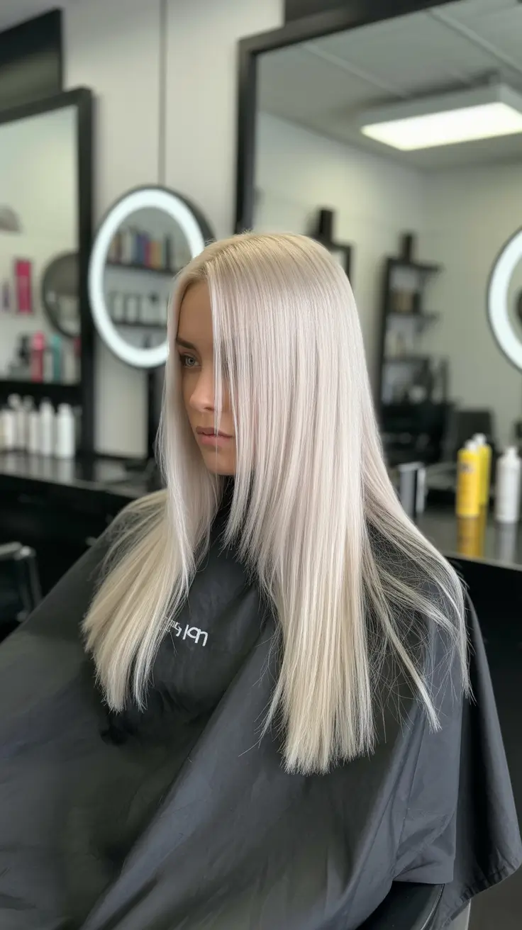 summer hair color for blondes 2026 platinum Precision Platinum Length with Sleek Structure
