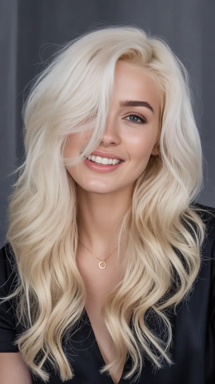 summer hair color for blondes 2026 platinum Voluminous Platinum Glam with Lived-In Texture