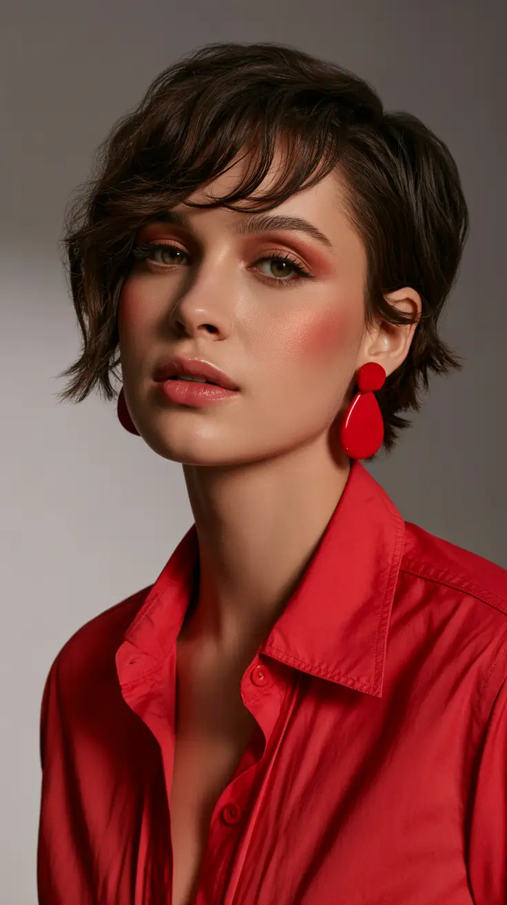 summer short haircut ideas 2026 Playful Textured Pixie Bob Hybrid