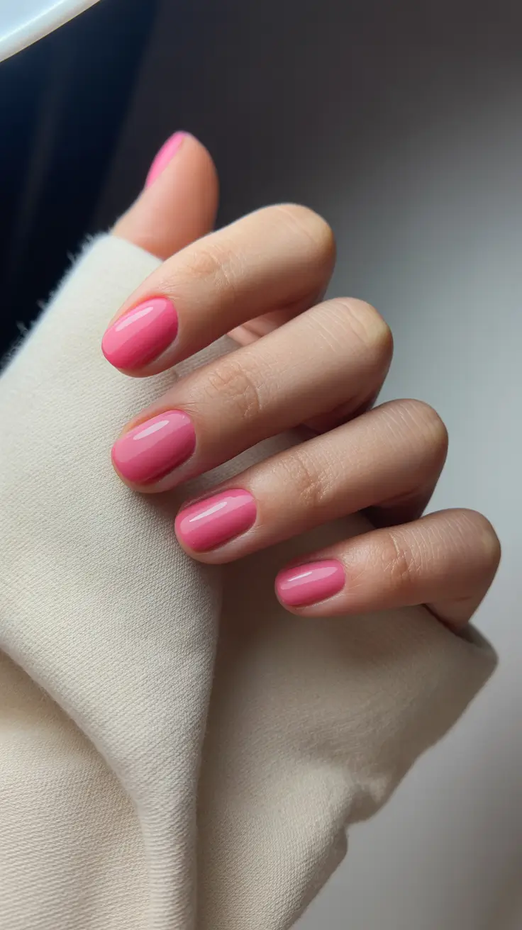 summer short nail inspo 2026 Soft Pink Gloss That Never Goes Out of Style