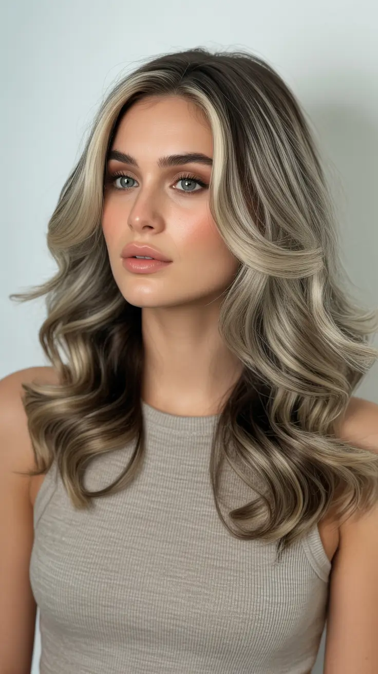 vibrant spring balayage hair color ideas 2026 Soft beige balayage with creamy blonde contrast