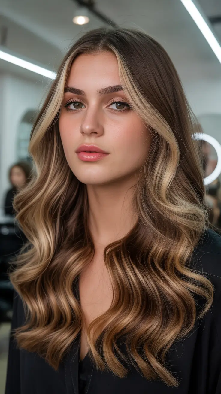 vibrant spring balayage hair color ideas 2026 Soft beige blonde balayage with creamy contrast
