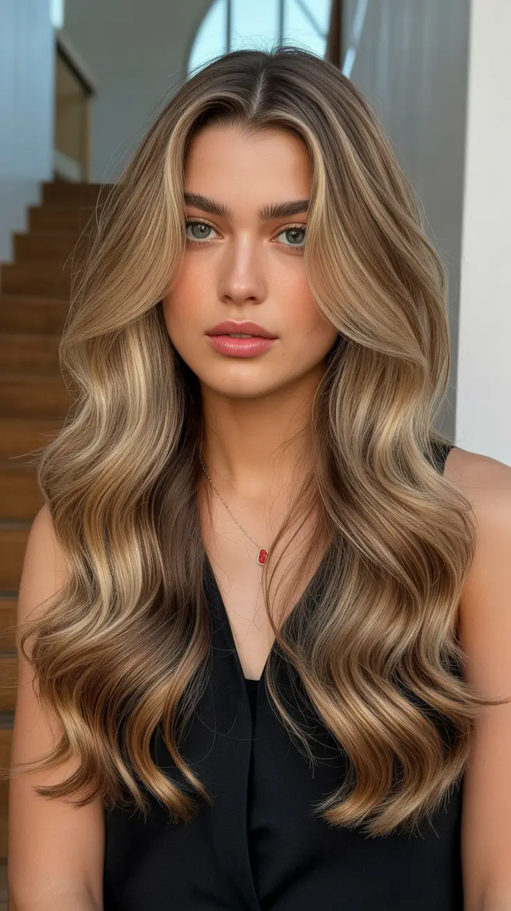 vibrant spring balayage hair color ideas 2026 Neutral beige balayage with luminous spring dimension